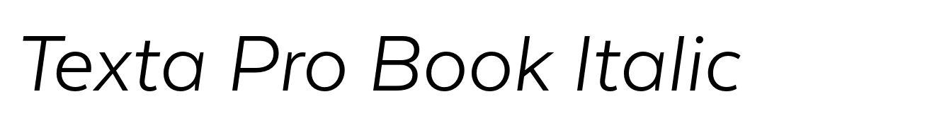 Texta Pro Book Italic